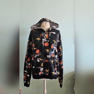 ​VINTAGE Space Jam All-Over Print Hoodie - Bugs Bunny & Daffy Duck